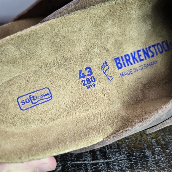 NEW Birkenstock Boston Mens Size 10 EU 43 Regular Clog Shoes Brown Leather Soft - Picture 10 of 11